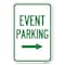 Signmission Event Parking With Right Arrow Heavy-Gauge Aluminum Sign, 12" x 18", A-1218-24078 A-1218-24078 - alternate 1